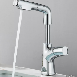 Μπαταρία Κουζίνας Chrome Χαμηλή Ντουζ Bonken HT-4086