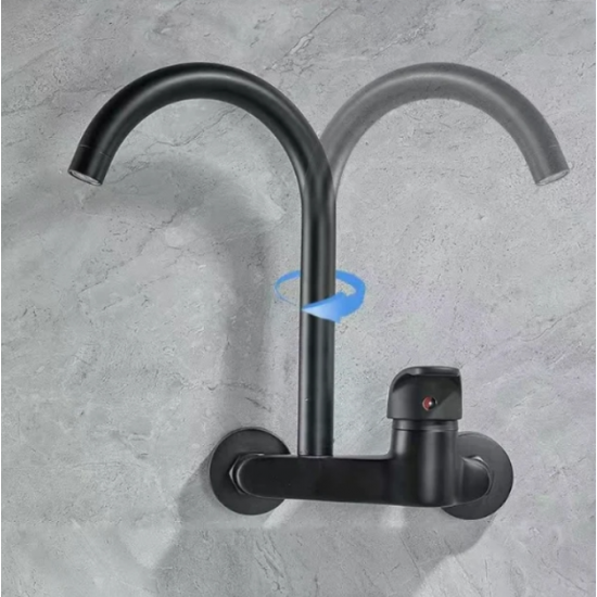 Επιτοίχια Μπαταρία Κουζίνας Μαύρη Bonken HT-1652