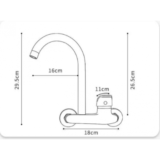 Επιτοίχια Μπαταρία Κουζίνας Μαύρη Bonken HT-1652