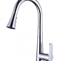 Μπαταρία Κουζίνας Ψηλή Chrome με Αποσπώμενο Ντουζ Bonken HT-8031