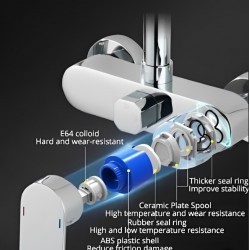Επιτοίχια Μπαταρία Κουζίνας Μαύρη-Chrome Σπαστή Lorenzo
