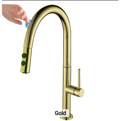 Μπαταρία Κουζίνας Gold με Συρόμενο Ντουζ Bonken 731