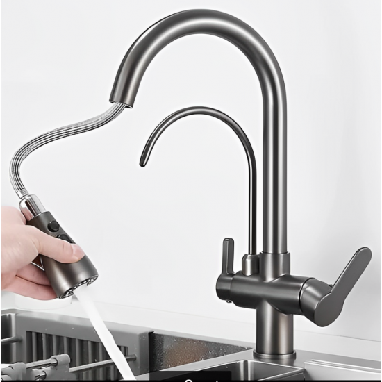 Τρίοδη μπαταρία κουζίνας Gun Gray Stocco ST-9905GG