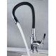 Μπαταρία Κουζίνας Σπαστή Inox Chrome-Μαύρη Bonken HT-410