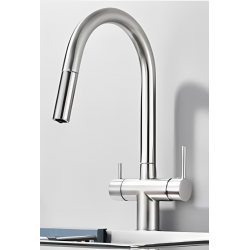 Βρύση Τρίοδη Inox-Mat Ντουζ Bonken HT-268102