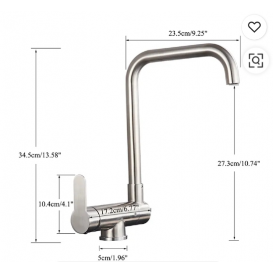Βρύση Κουζίνας Inox Mat Σπαστή Bonken HT-9014