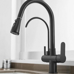 Τρίοδη Μπαταρία Κουζίνας Μαύρη Bonken HT-1664 Τρίοδη Μπαταρία Κουζίνας Μαύρη Bonken HT-1664