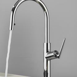 Μπαταρία Κουζίνας Ψηλή Ντουζ Chrome Ανοξείδωτο Ατσάλι SUS304 Bonken HT-3804