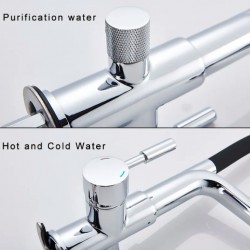 Τρίοδη Μπαταρία Κουζίνας Μαύρη-Chrome Σπαστή Stocco ST-0104