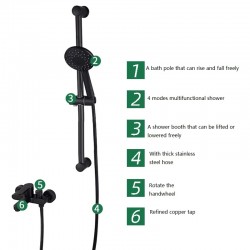 Μπαταρια Μπανιου Μαυρη πληρες σετ  CT-360