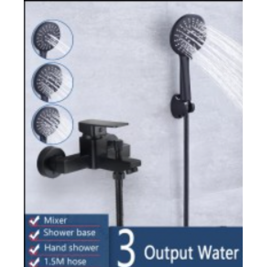 Επιτοιχια Μπαταρια Μπανιου Μαυρη Πληρες σετ 4010