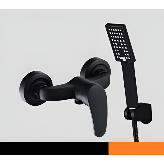 Μπαταρία Μπάνιου Ντουζ Μαύρη Ορείχαλκος Πλήρες Σετ Bonken HT-7811