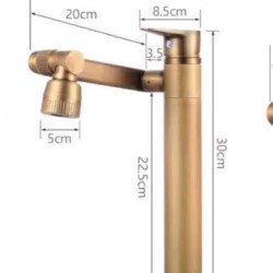 Μπαταρία Νιπτήρα Bronze Ψηλή Σπαστή HT-1444