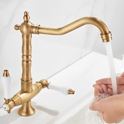 Μπαταρία Νιπτήρα Bronze Retro Antique Bonken HT-4601