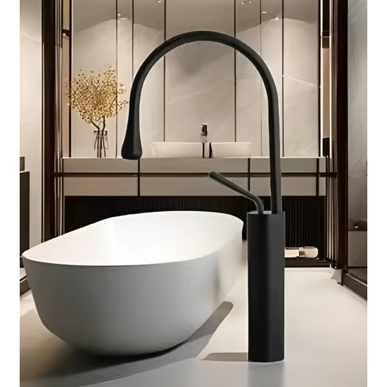 Μπαταρία Νιπτήρα Ψηλή Μαύρη Brass Bonken HT-1045