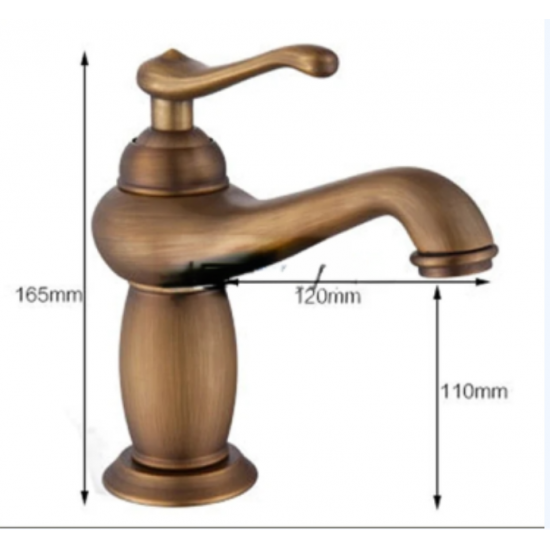 Μπαταρία Νιπτήρα Χαμηλή Bronze Antique Pallo