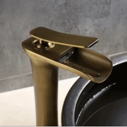 Μπαταρία Νιπτήρα Bronze Ψηλή Καταρράκτης Mezzuro 