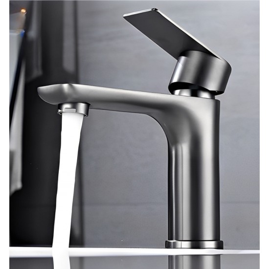 Μπαταρία Νιπτήρα Stainless Steel 304 Inox TN-5013 Gun Gray