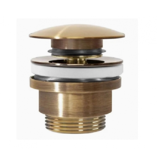 Βαλβίδα Νιπτήρα Κλικ-Κλακ Universal Bronze Full-Brass Με ή Χωρίς Υπερχείλιση 