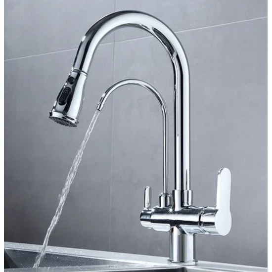 Τρίοδη Μπαταρία Κουζίνας για σύνδεση με φίλτρο κάτω πάγκου Stocco ST-9901C